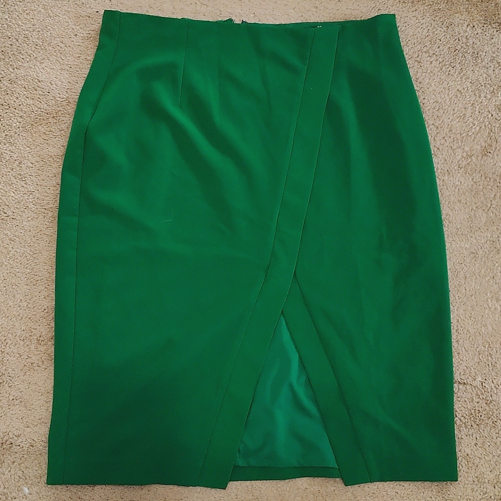 Eva Mendes NY & Co kelly green pencil skirt size 16